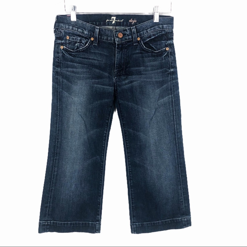 7 For All Mankind Dojo Crop Denim | Medium Wash | Size 28